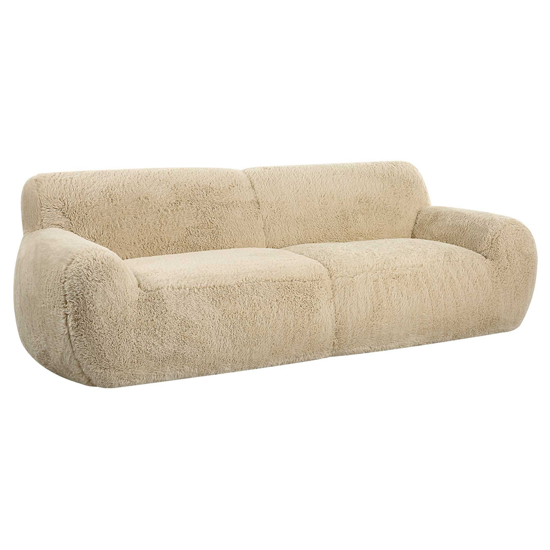 American Home Furniture Uttermost Abide Rounded Sheepskin Sofa