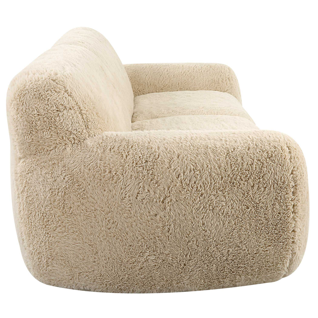 American Home Furniture Uttermost Abide Rounded Sheepskin Sofa