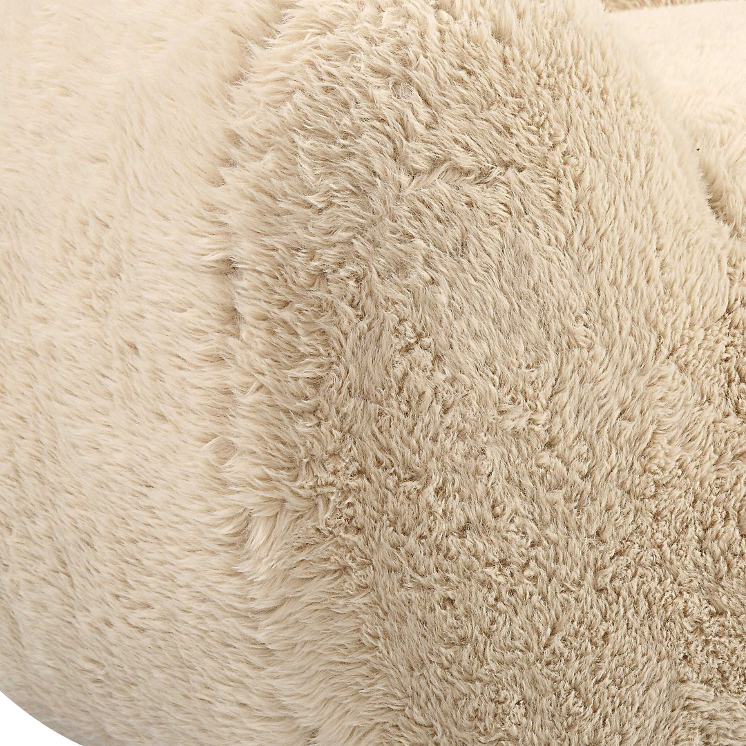 American Home Furniture Uttermost Abide Rounded Sheepskin Sofa