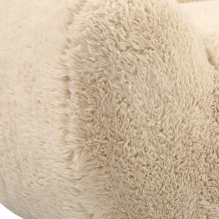 American Home Furniture Uttermost Abide Rounded Sheepskin Sofa