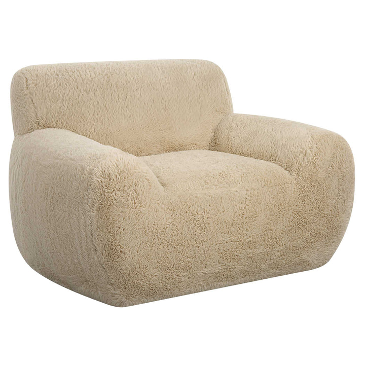 American Home Furniture Uttermost Abide Sheepskin Accent Chair