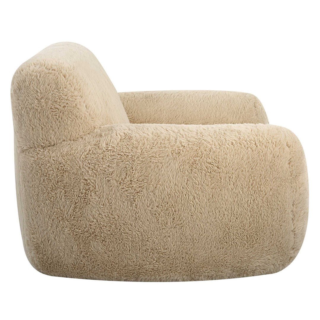 American Home Furniture Uttermost Abide Sheepskin Accent Chair