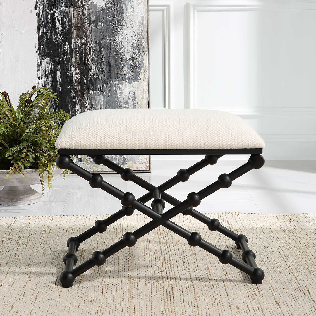 American Home Furniture Uttermost Iron Drops Small Bench
