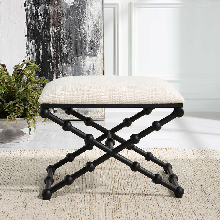 American Home Furniture Uttermost Iron Drops Small Bench
