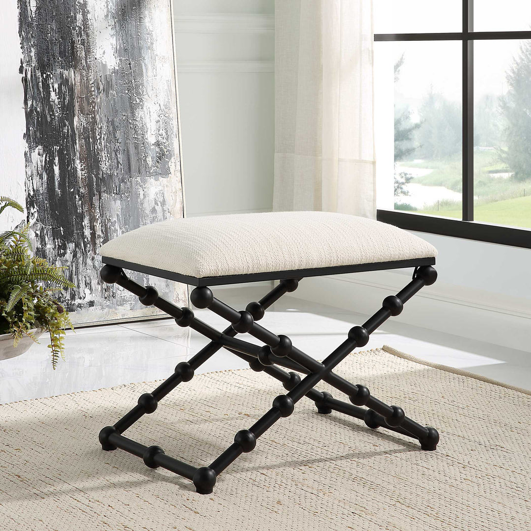 American Home Furniture Uttermost Iron Drops Small Bench