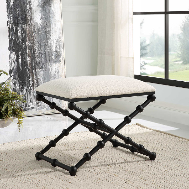 American Home Furniture Uttermost Iron Drops Small Bench