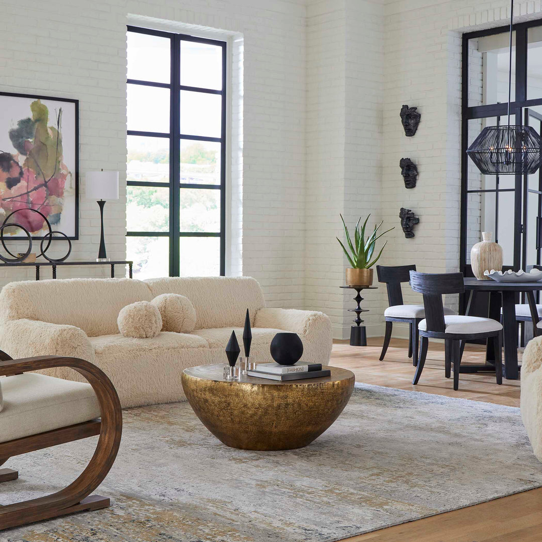 American Home Furniture Uttermost Gilded Dome Gold Coffee Table