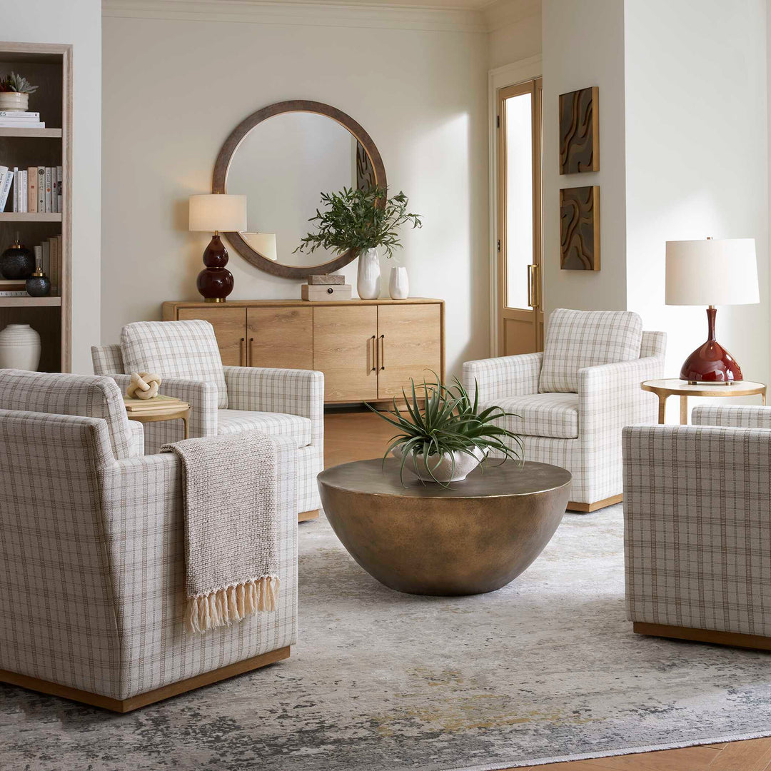American Home Furniture Uttermost Gilded Dome Gold Coffee Table