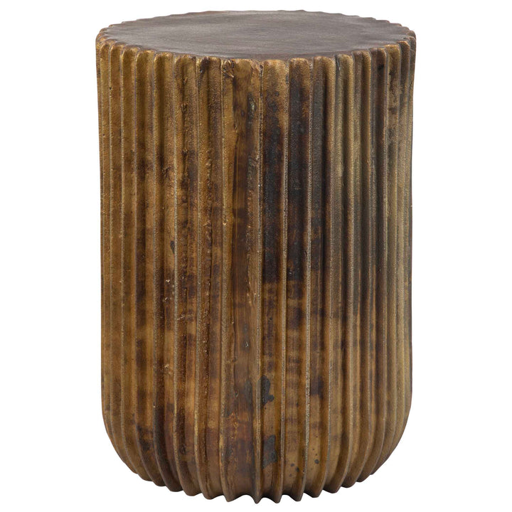 American Home Furniture Uttermost Peaks And Valleys Gold Accent Table