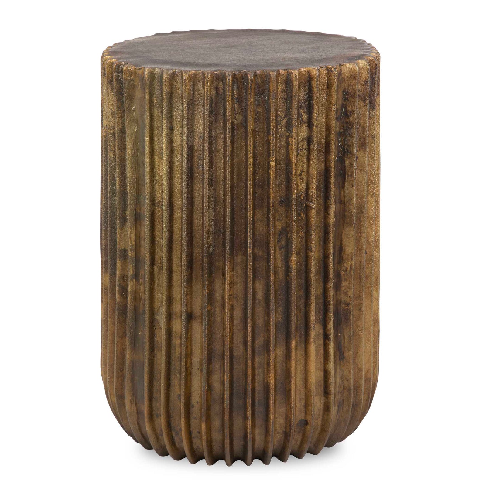 American Home Furniture Uttermost Peaks And Valleys Gold Accent Table