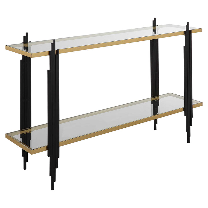 American Home Furniture Uttermost Empire Cityscape Console Table