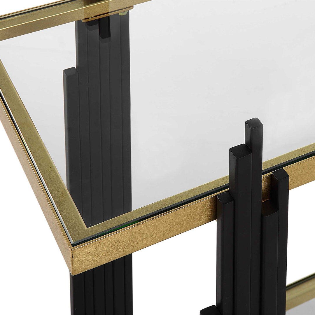 American Home Furniture Uttermost Empire Cityscape Console Table