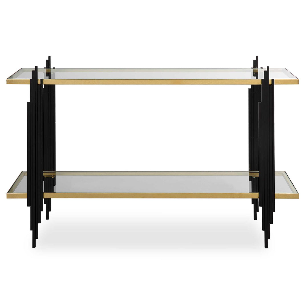 American Home Furniture Uttermost Empire Cityscape Console Table