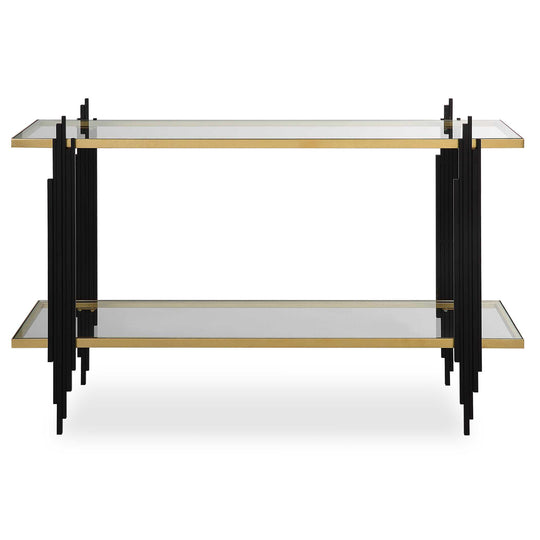 American Home Furniture Uttermost Empire Cityscape Console Table