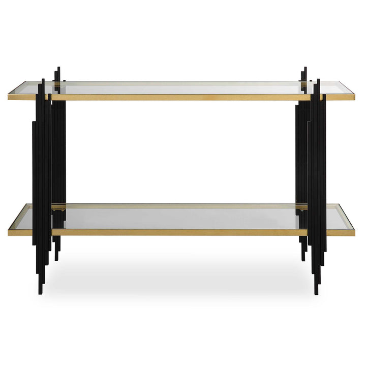 American Home Furniture Uttermost Empire Cityscape Console Table