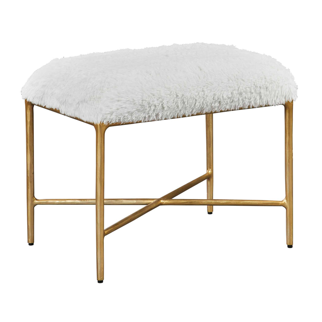 American Home Furniture Uttermost Charmed Sheepskin Small Bench