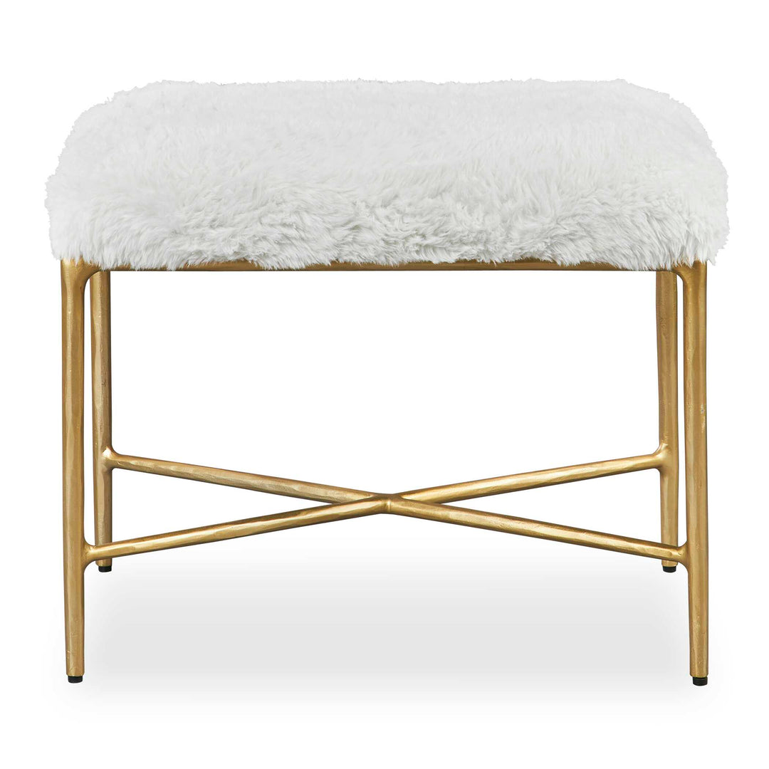 American Home Furniture Uttermost Charmed Sheepskin Small Bench