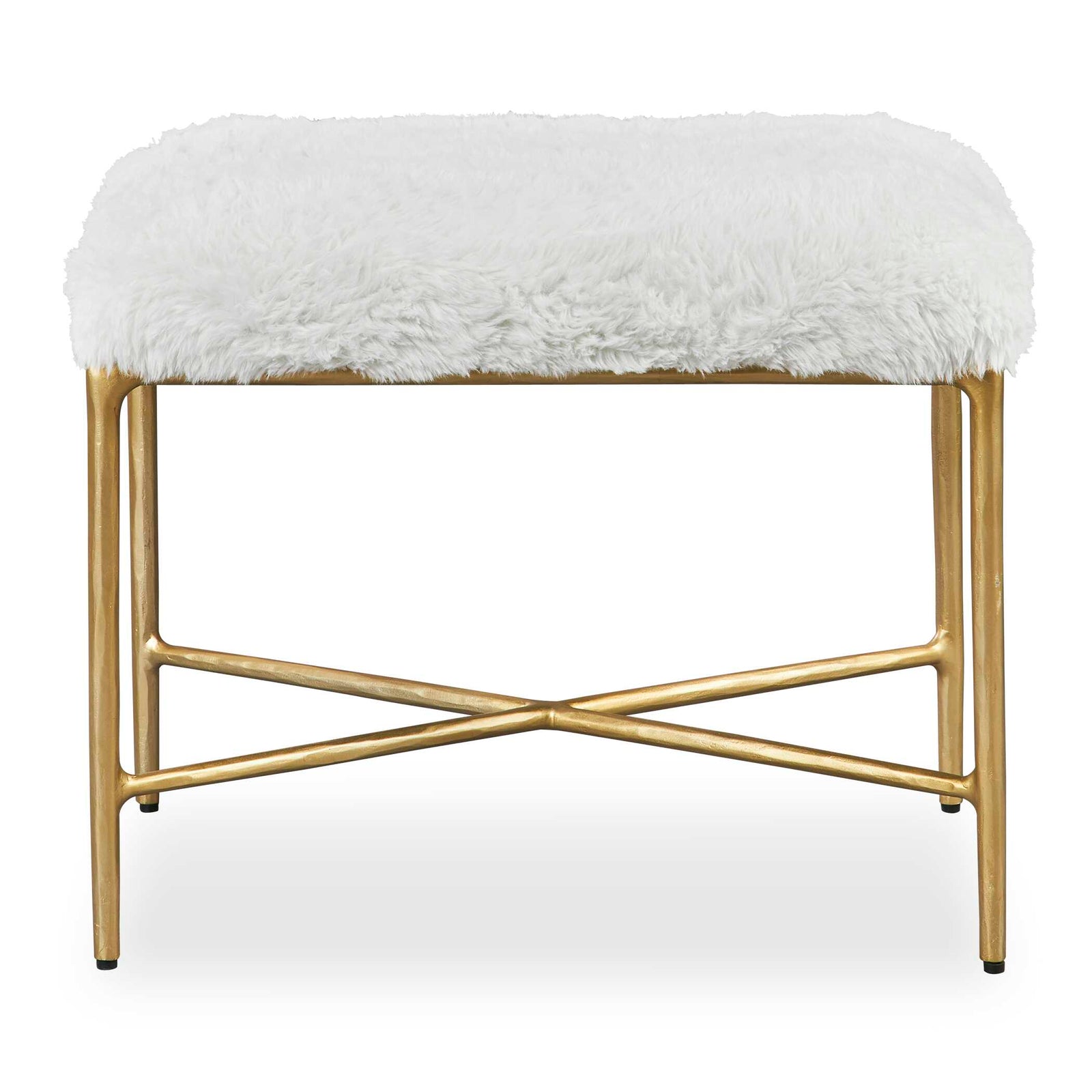 American Home Furniture Uttermost Charmed Sheepskin Small Bench
