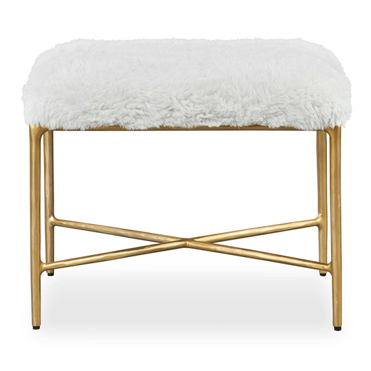 American Home Furniture Uttermost Charmed Sheepskin Small Bench