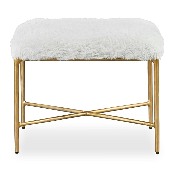 American Home Furniture Uttermost Charmed Sheepskin Small Bench