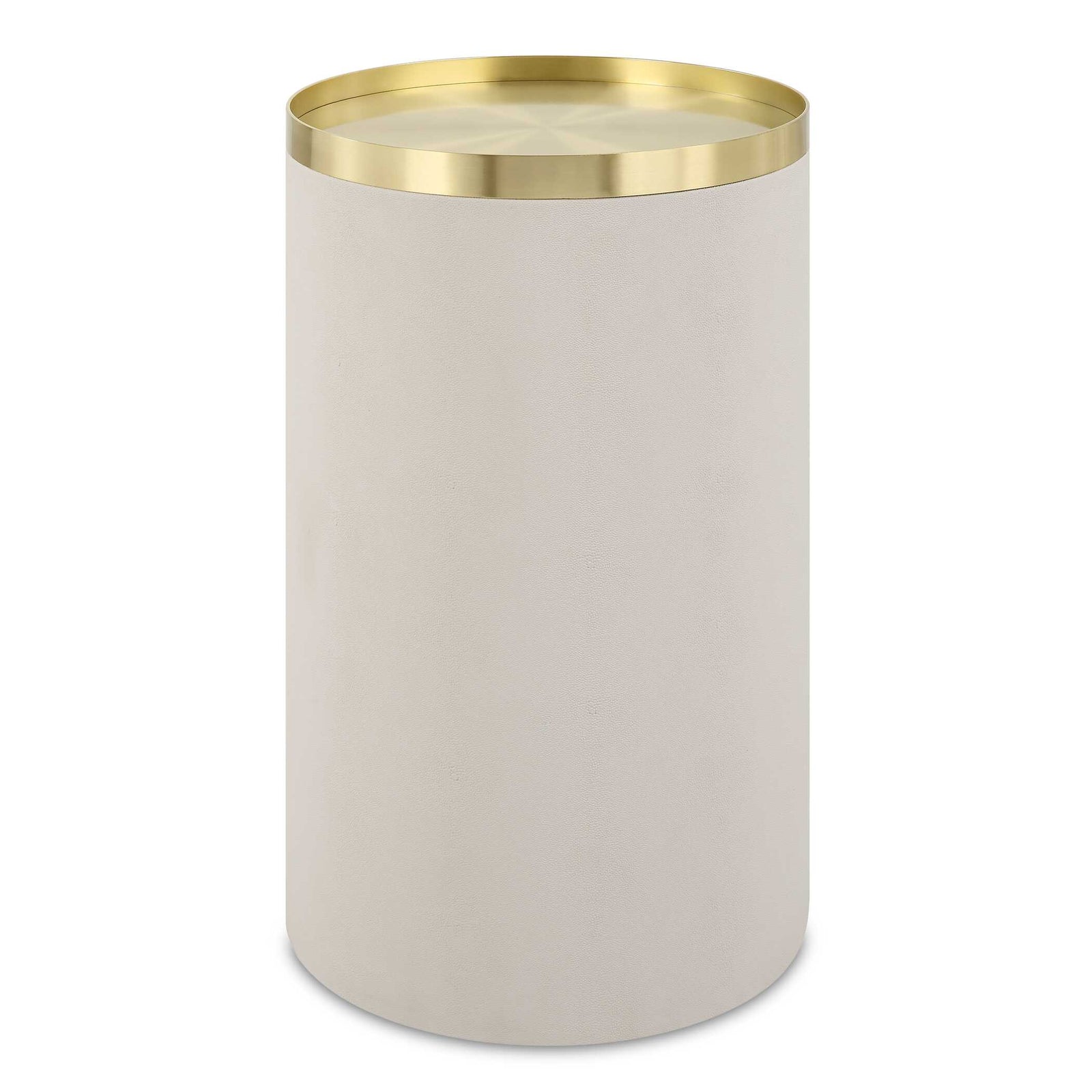 American Home Furniture Uttermost Circuit Brass & White Accent Table