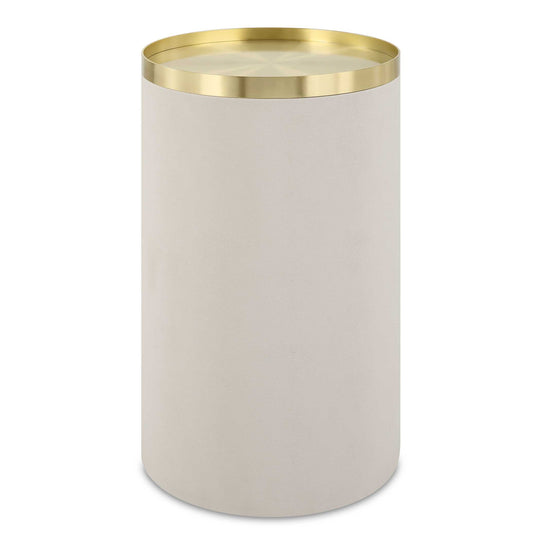 American Home Furniture Uttermost Circuit Brass & White Accent Table