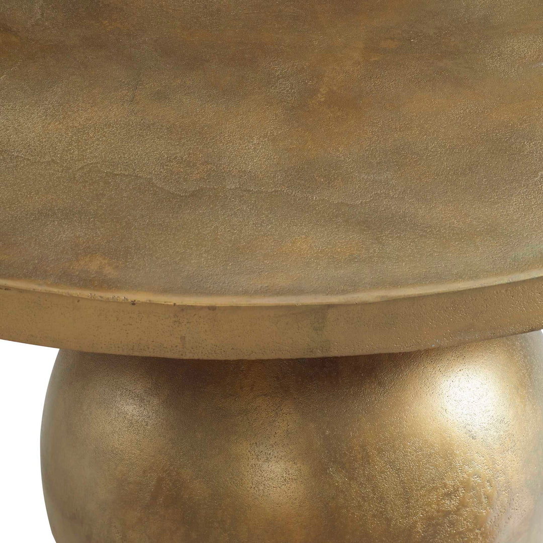 American Home Furniture Uttermost Triplet Antique Brass Coffee Table