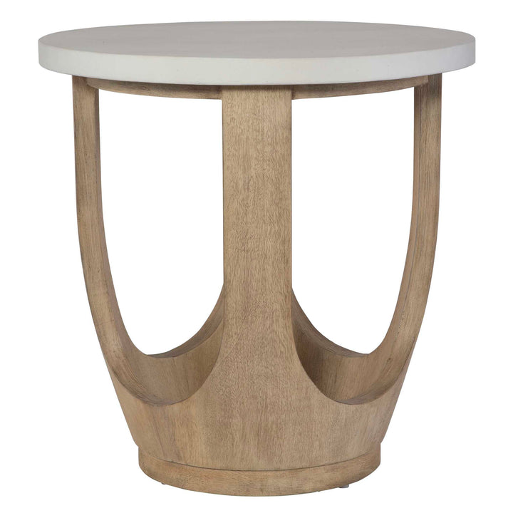American Home Furniture Uttermost Tatli Stone Top Side Table