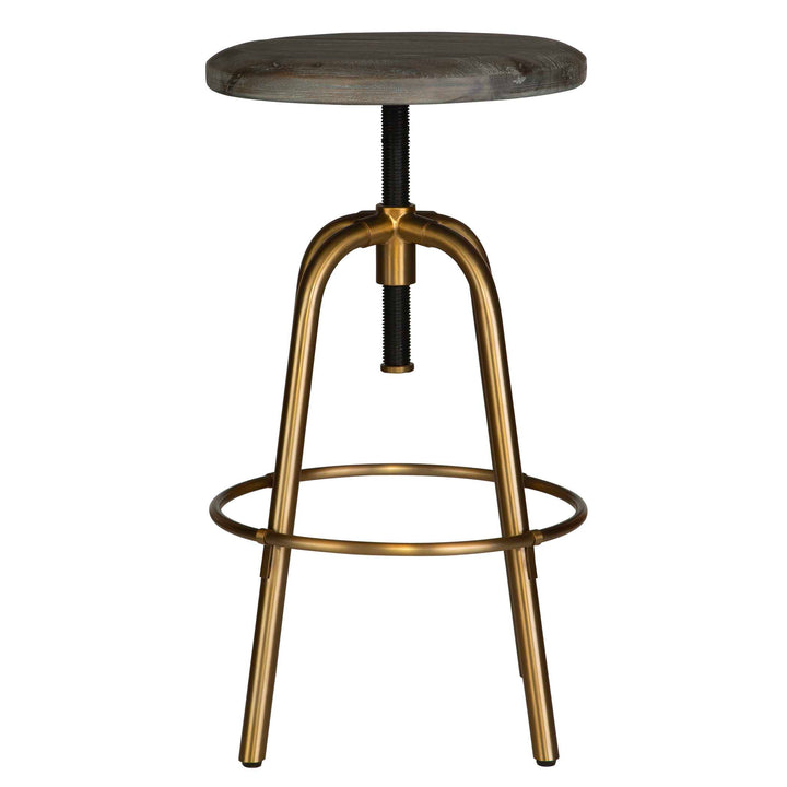 American Home Furniture Uttermost Revolve Brass Counter Stool