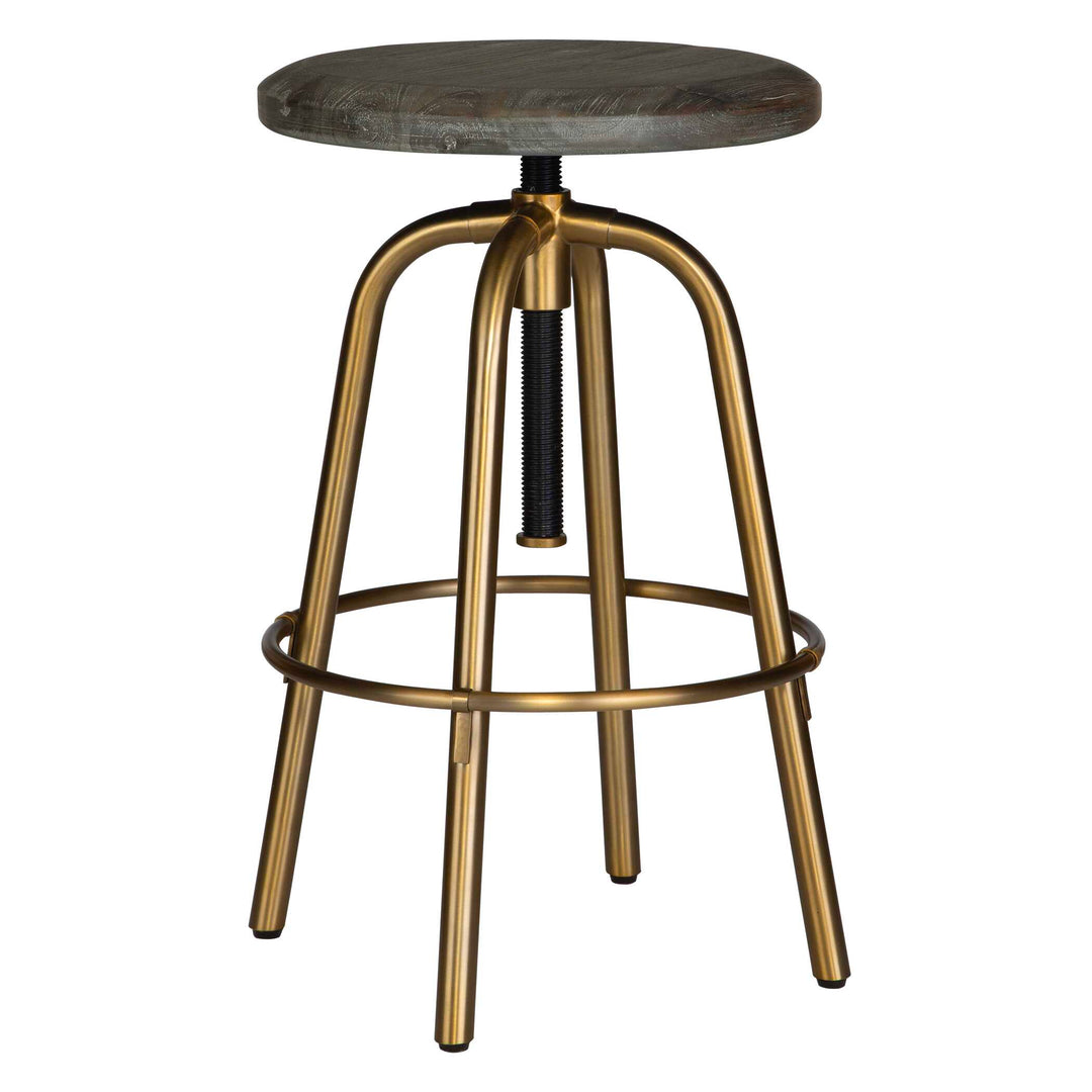 American Home Furniture Uttermost Revolve Brass Counter Stool