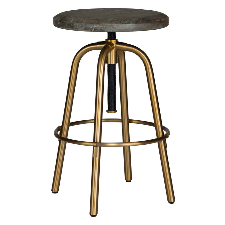 American Home Furniture Uttermost Revolve Brass Counter Stool