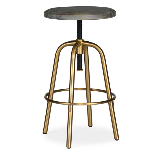 American Home Furniture Uttermost Revolve Brass Counter Stool