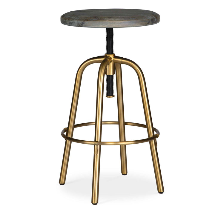 American Home Furniture Uttermost Revolve Brass Counter Stool