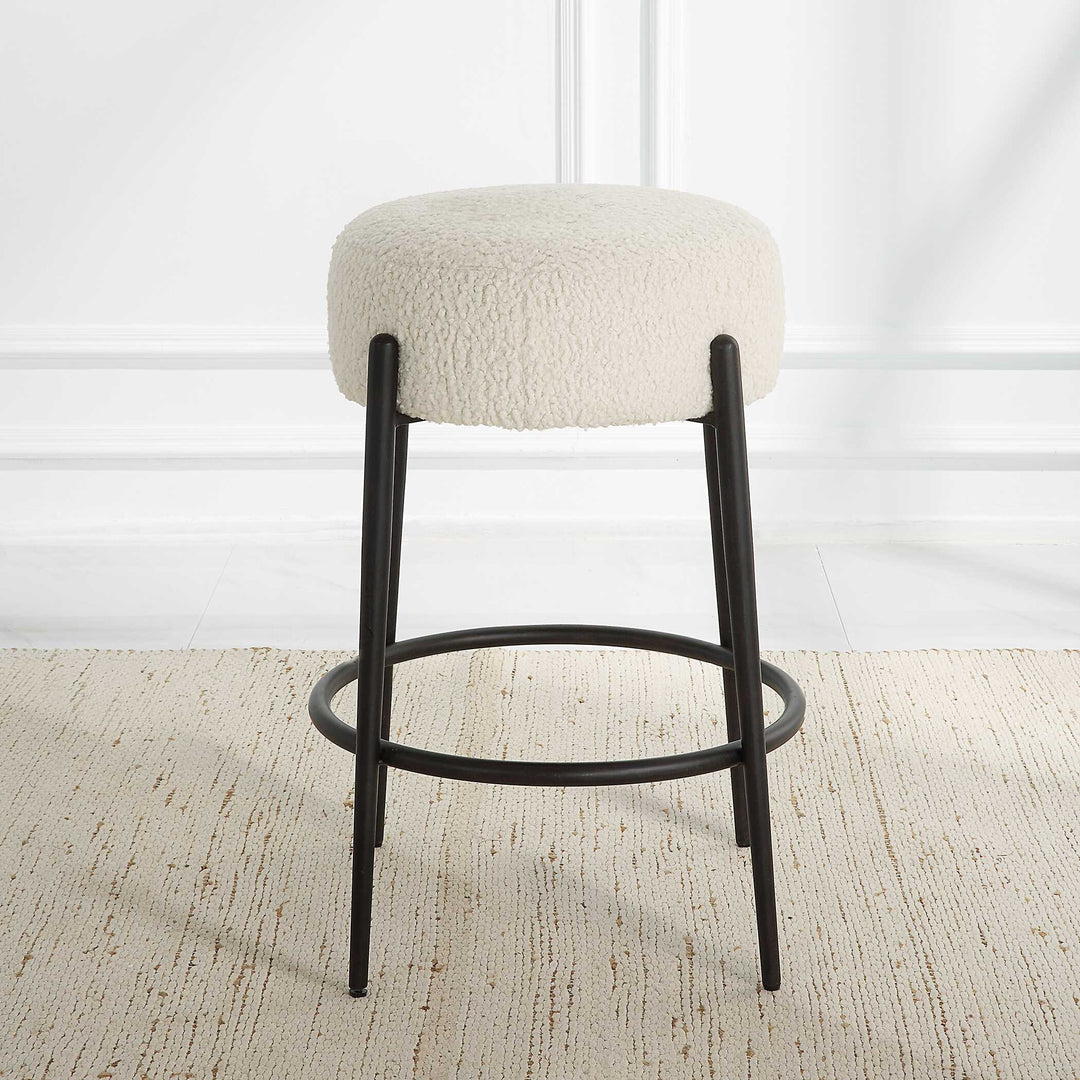 American Home Furniture Uttermost Arles Plush Counter Stool