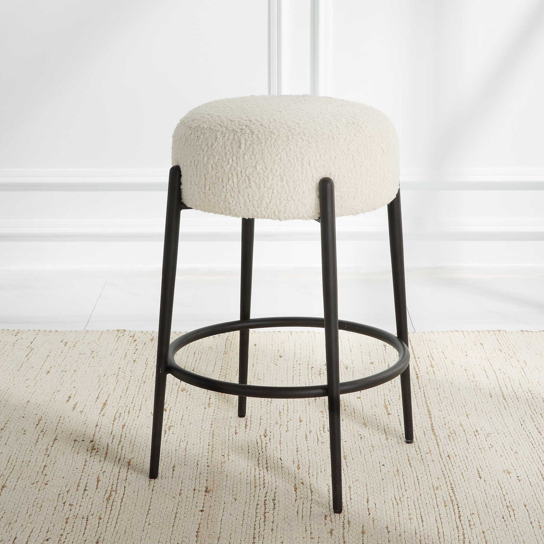 American Home Furniture Uttermost Arles Plush Counter Stool