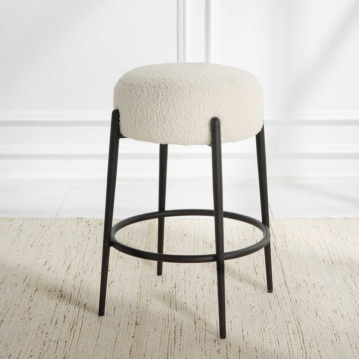 American Home Furniture Uttermost Arles Plush Counter Stool