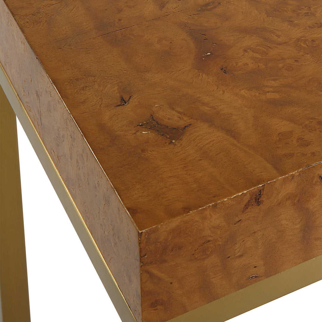 American Home Furniture Uttermost Burl-esque Wooden Nesting Tables Set of 2