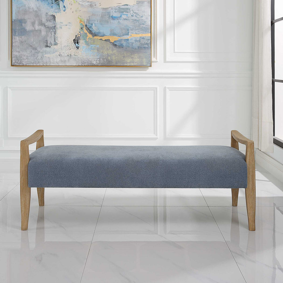 American Home Furniture Uttermost Daylight Sky Blue Bench