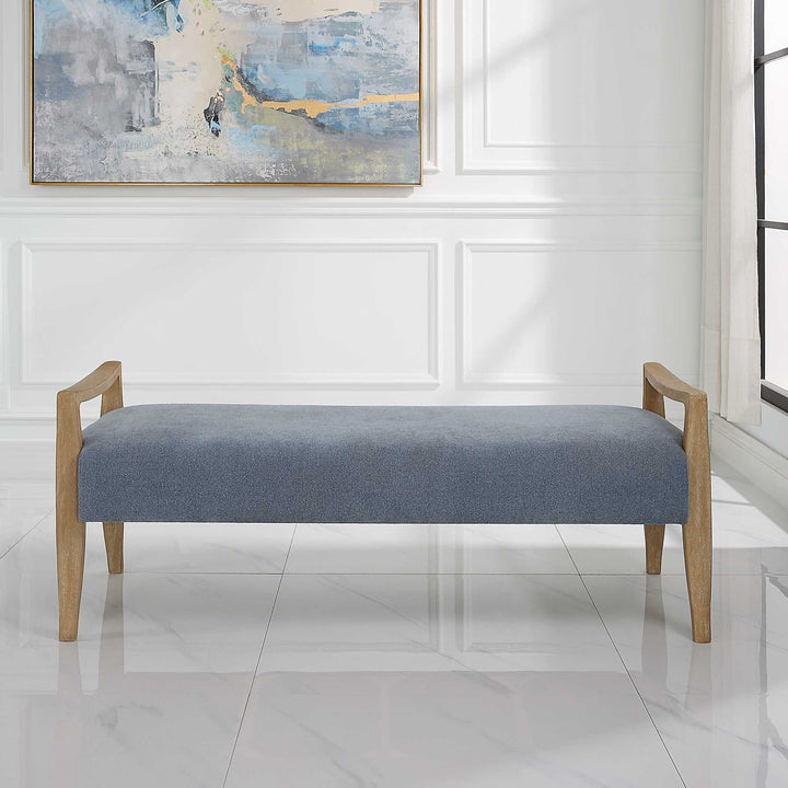American Home Furniture Uttermost Daylight Sky Blue Bench