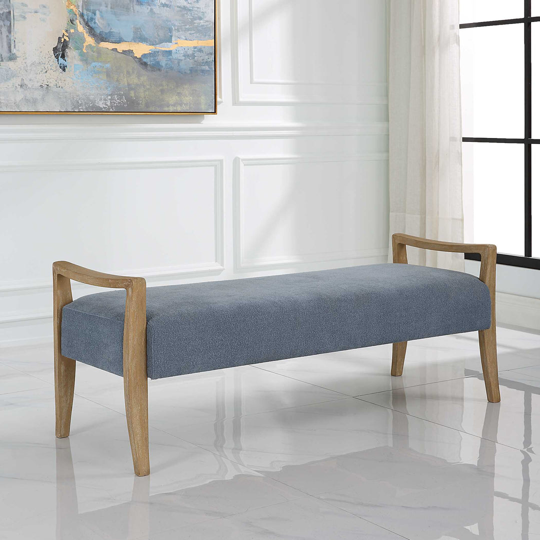 American Home Furniture Uttermost Daylight Sky Blue Bench