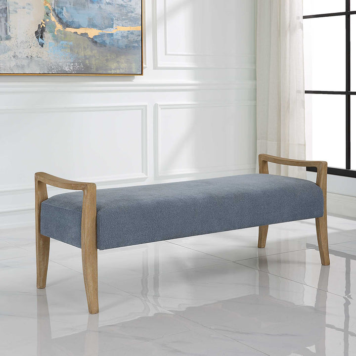 American Home Furniture Uttermost Daylight Sky Blue Bench