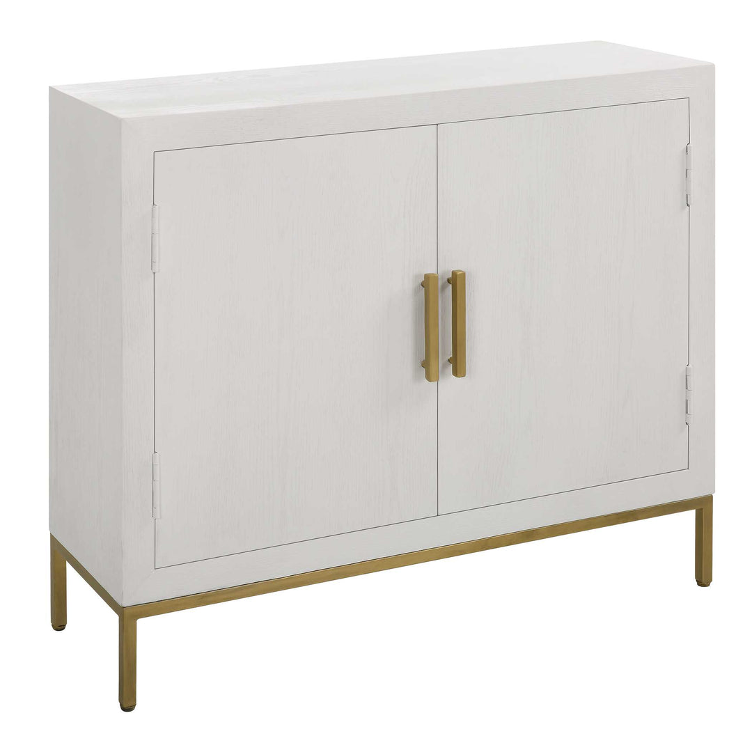 American Home Furniture Uttermost Front Range White 2 Door Cabinet