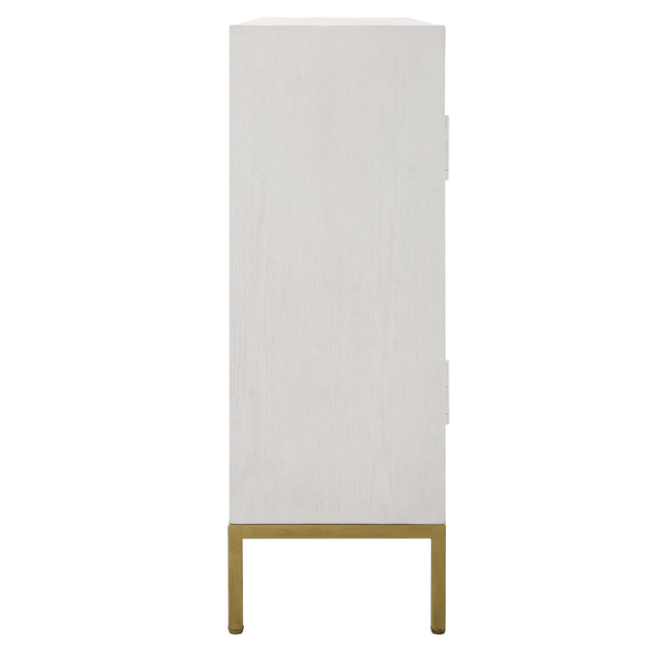 American Home Furniture Uttermost Front Range White 2 Door Cabinet