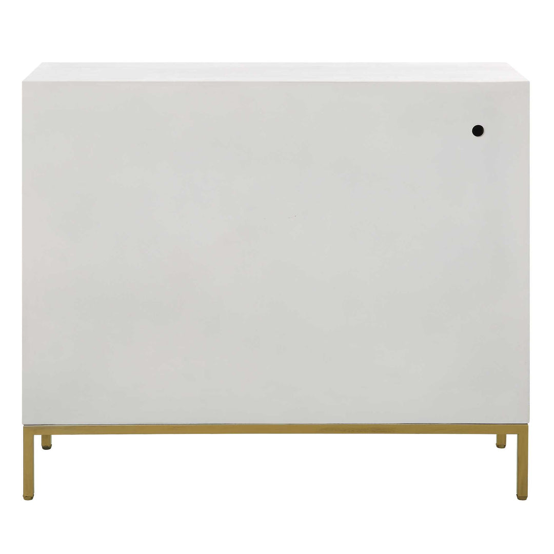 American Home Furniture Uttermost Front Range White 2 Door Cabinet