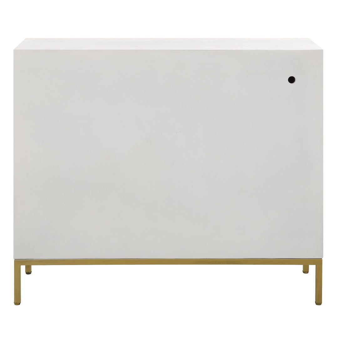 American Home Furniture Uttermost Front Range White 2 Door Cabinet
