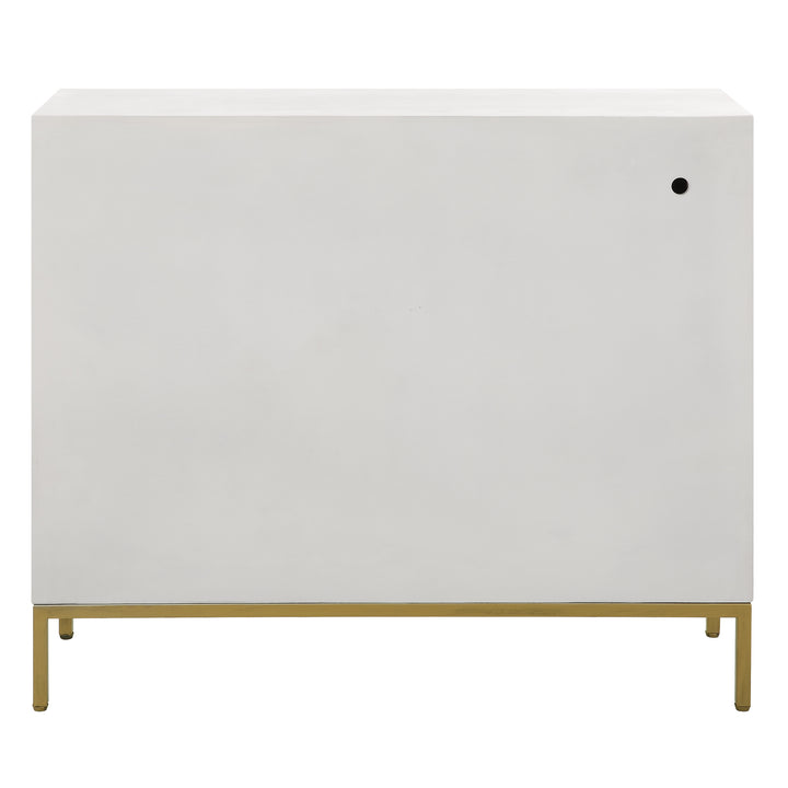 American Home Furniture Uttermost Front Range White 2 Door Cabinet