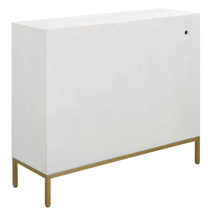 American Home Furniture Uttermost Front Range White 2 Door Cabinet