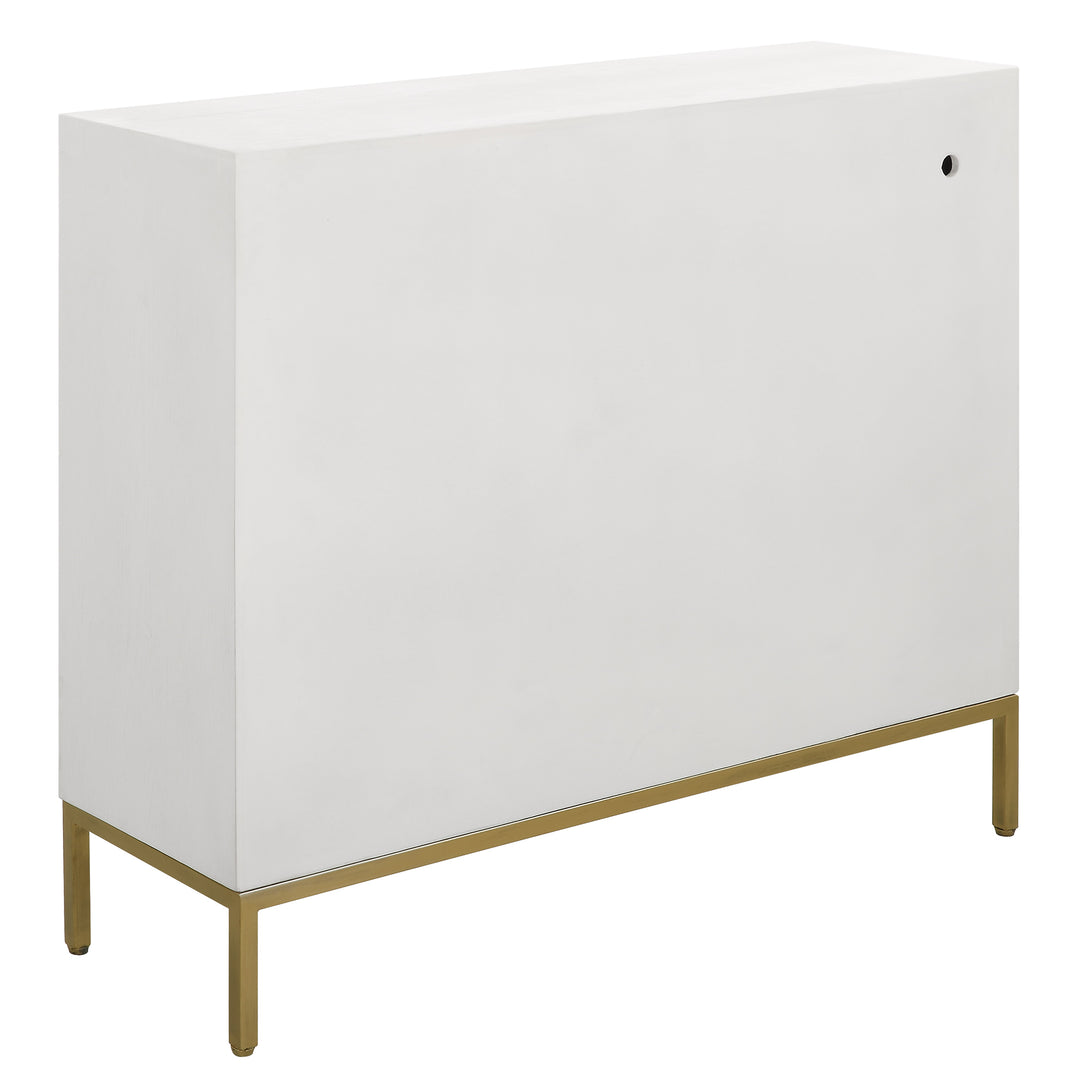American Home Furniture Uttermost Front Range White 2 Door Cabinet