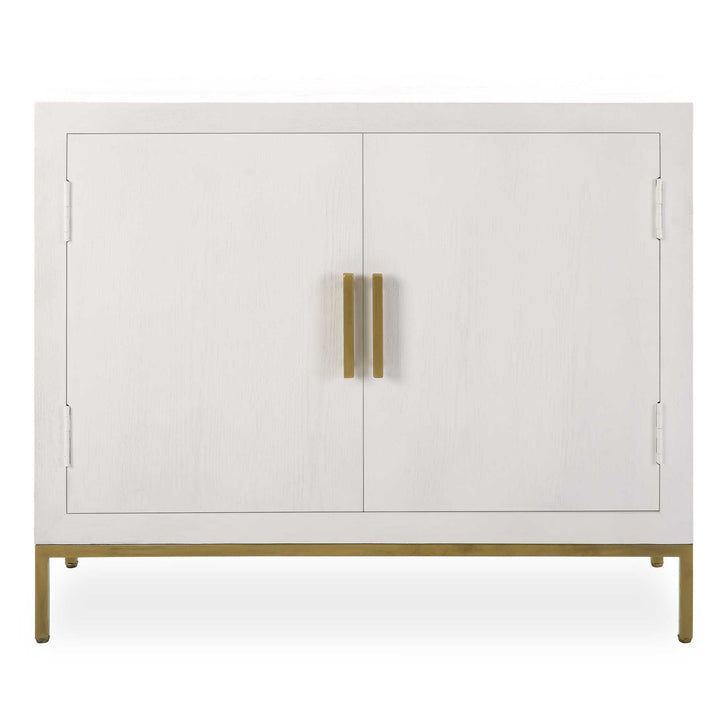 American Home Furniture Uttermost Front Range White 2 Door Cabinet