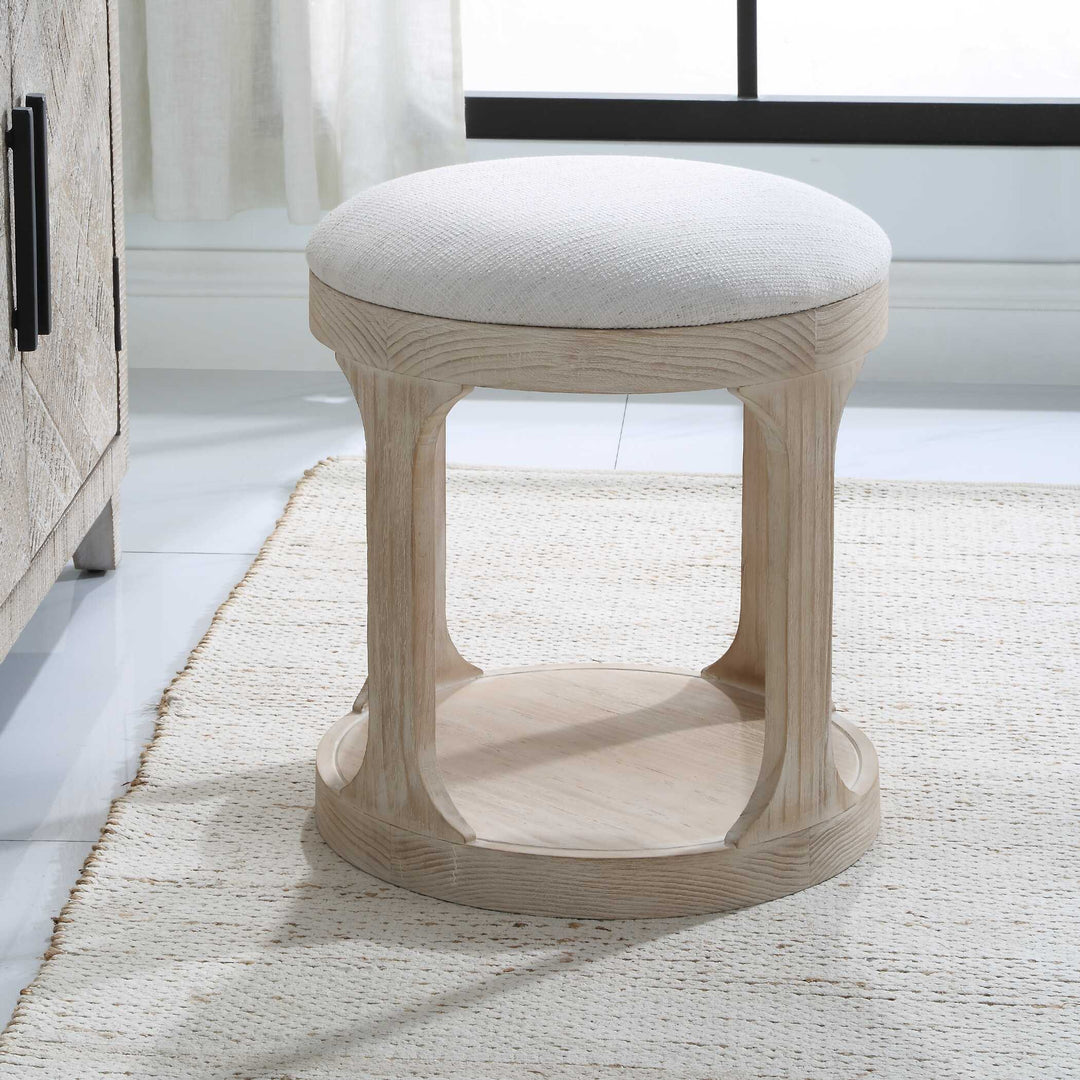 American Home Furniture Uttermost Dennen Oak Ottoman
